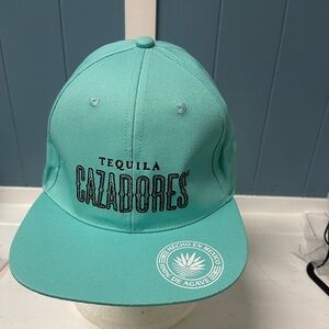 Cazadores Tequila Adore Aqua Cap with Black Lettering Velcro back strap unisex